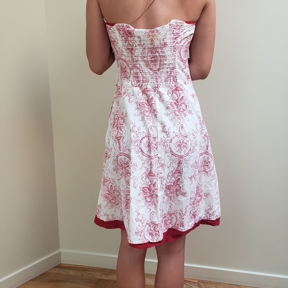 White and red strapless ruby rox dress - Picture 3 of 9